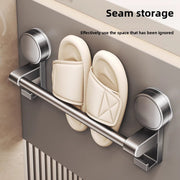 Suction Cup Bathroom Slipper Rack Wall-Mounted Shoe Organizer Drying Holder