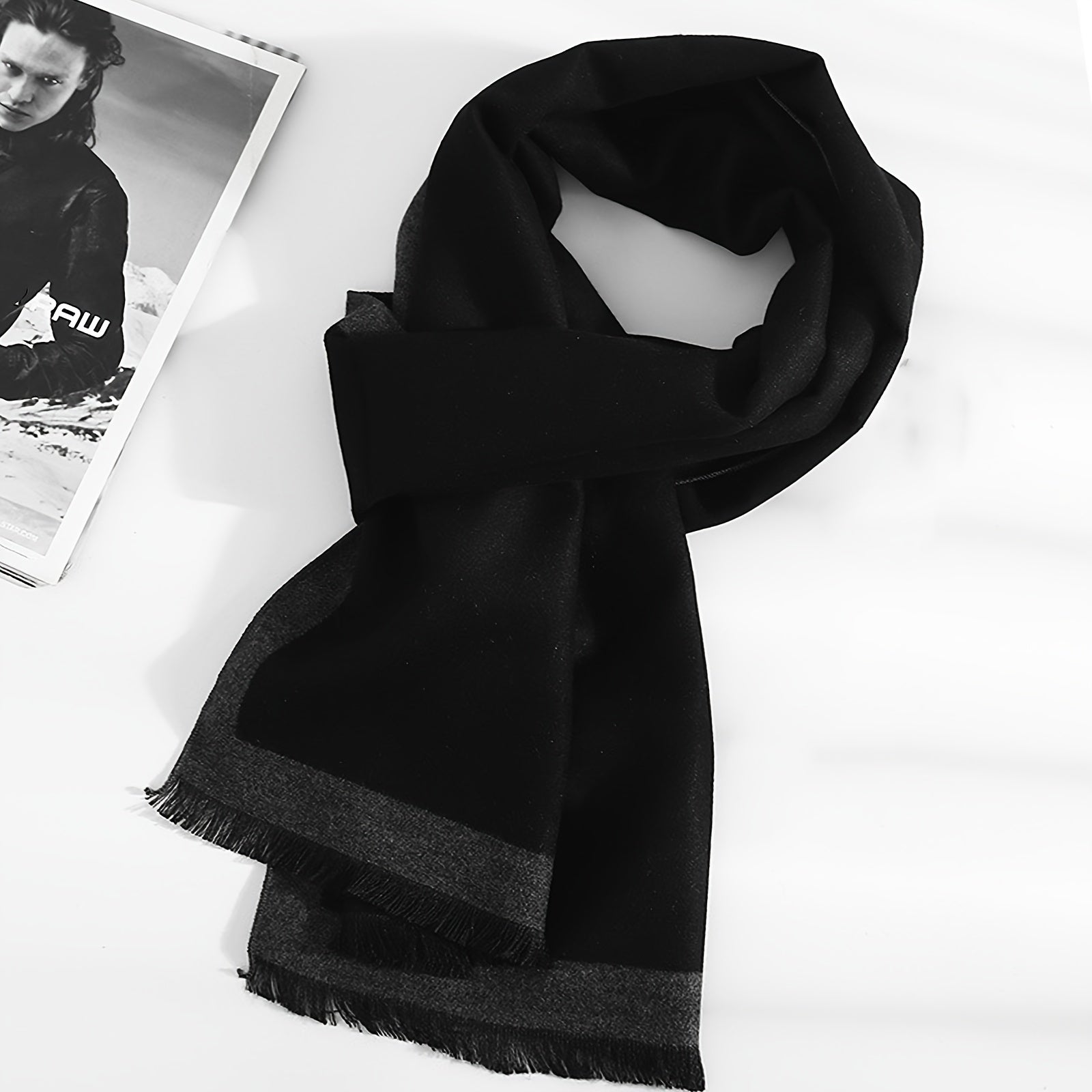 Men's Stylish Scarf 180x30cm Winter Travel Essential Gift