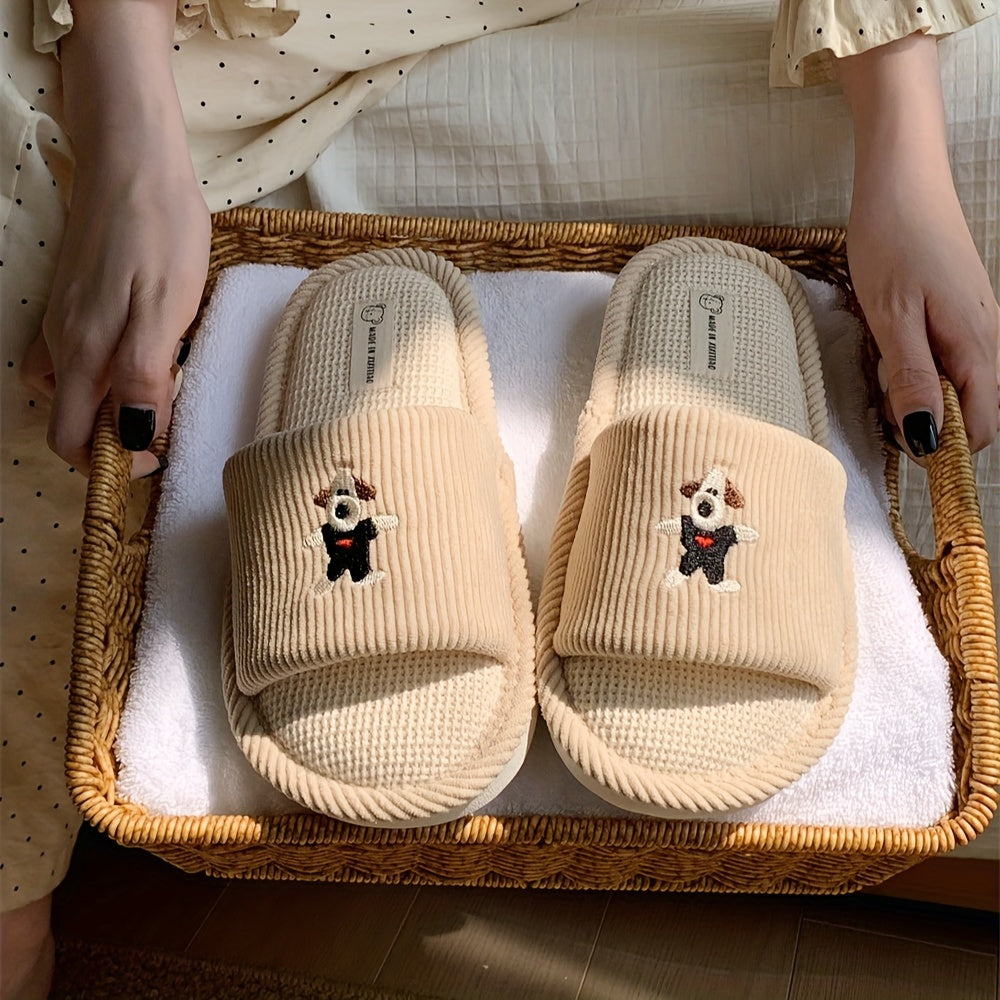 Uniseks peluş multfilmli yotoq xonasi ichki poyabzal yumshoq tagi sirpanmaydigan qulay oyoq kiyim