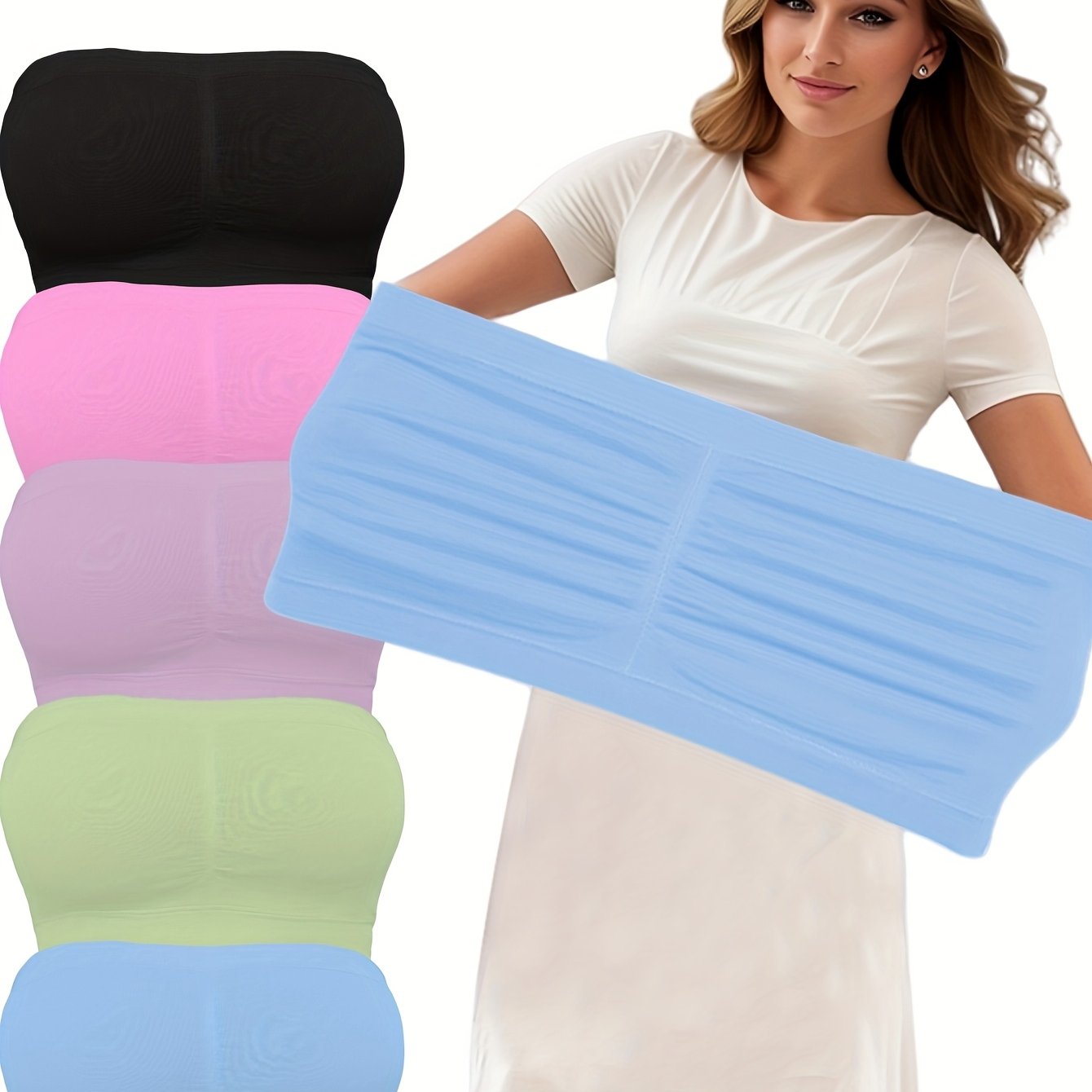 Plus o'lchamli shuningdek, simsiz, bo'shliqsiz sport bralar, 5 ta paket