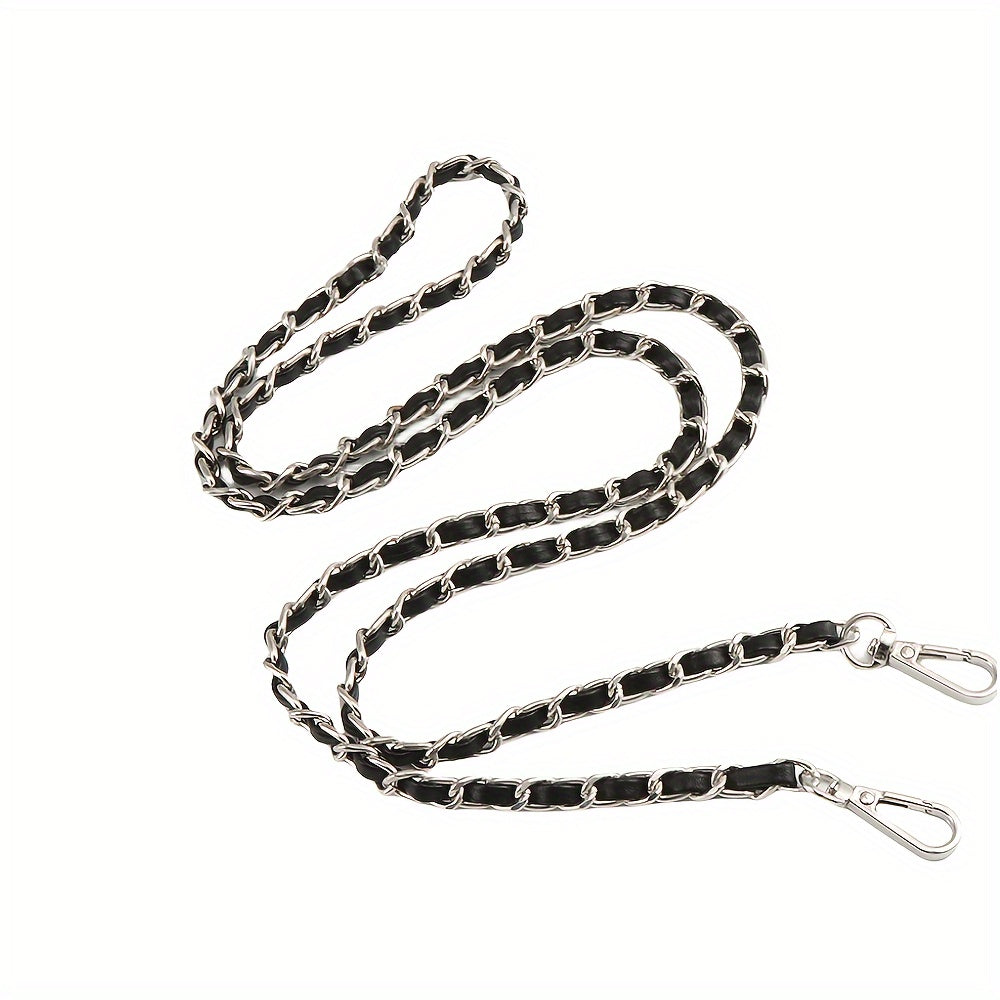 Faux Leather Chain Strap 1cm Wide 47.2 Inches for Handbags and Purses