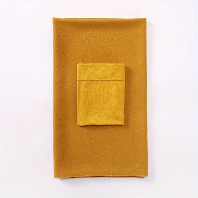 Pink and Gray Chiffon Hijab Scarf Set with Undercap Woven Polyester Stylish Headscarf for Women