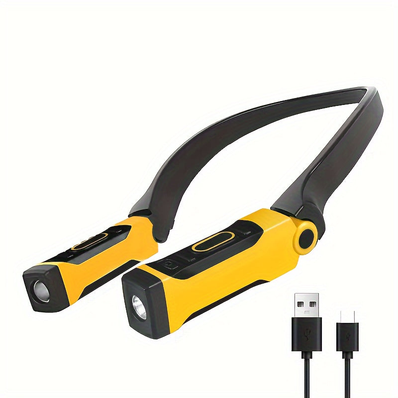 LED Neck Light with Bendable Arms Dimmable 2 Brightness Levels USB Rechargeable