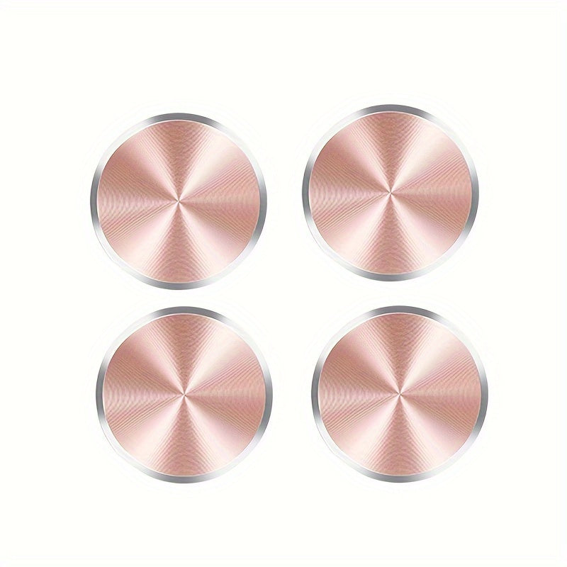 4pcs Magnetic Metal Car Phone Holder Plates for Support and Navigation