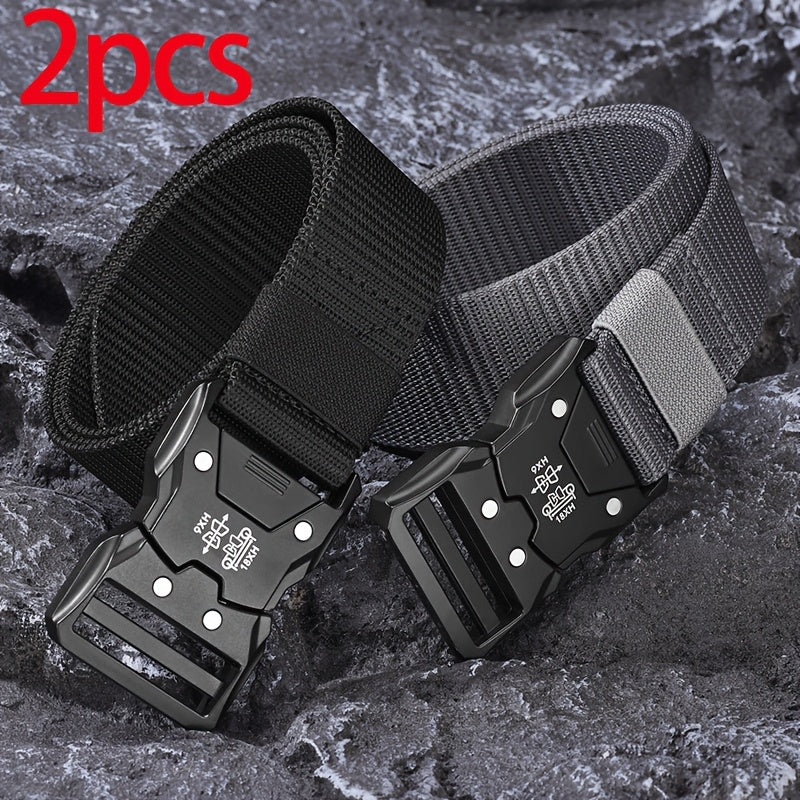Unisex Tactical Nylon Belt Breathable Canvas Quick Release for Outdoor Training