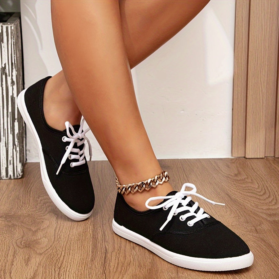 Women’s Low-Top Slip-On Sneakers Breathable Fabric Casual All-Season