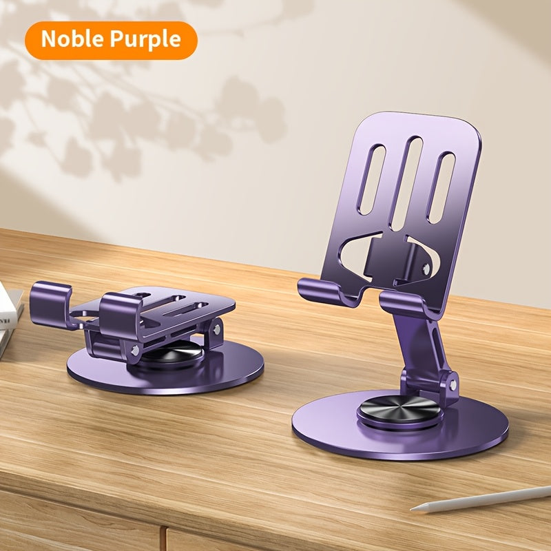 360° Rotating Iron Phone Stand for Live Streaming Video Recording Photography Tablets Smartphones