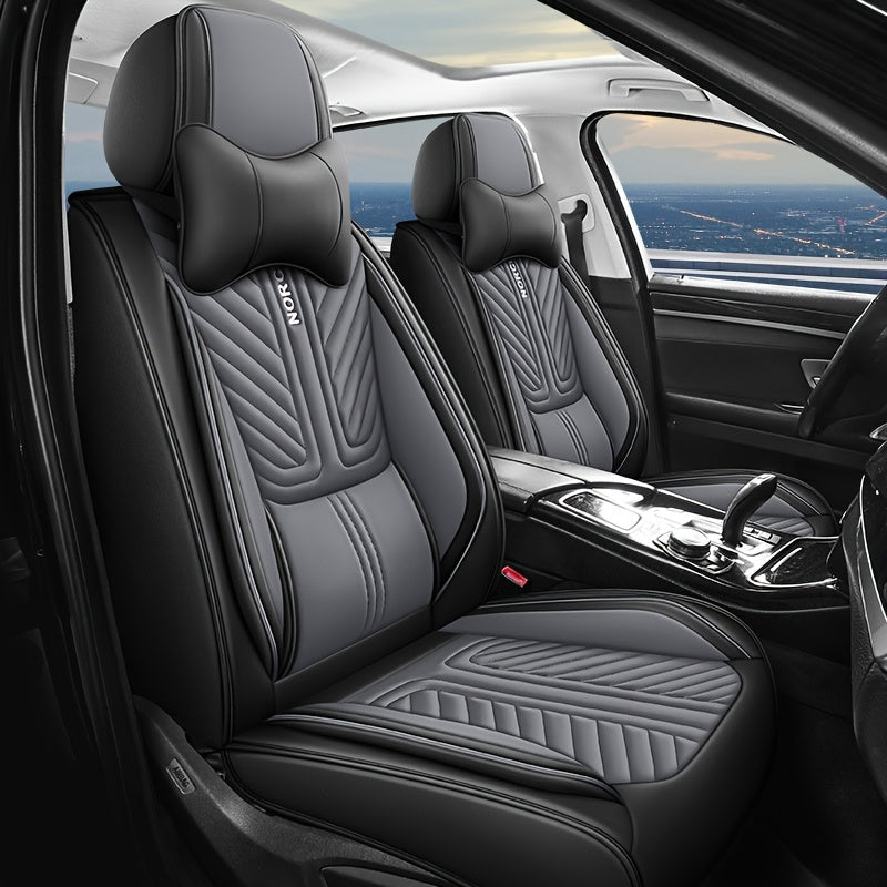 Universal PU Leather Car Seat Cover All-Season Full Coverage Interior Decoration