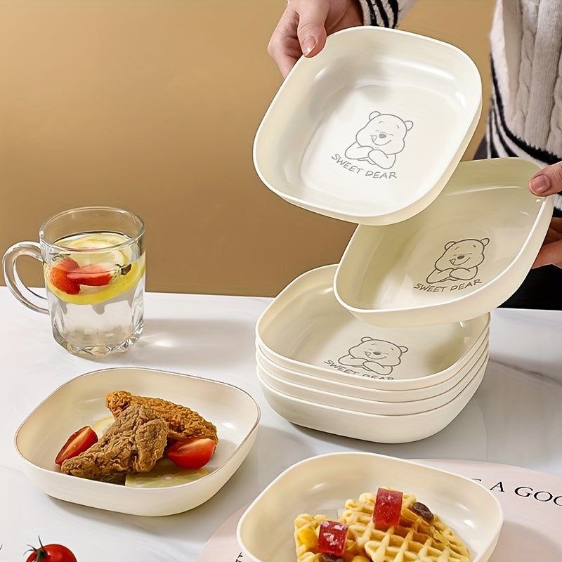 8-Piece Dinnerware Set with Plates and Trays for Kitchen and Dining