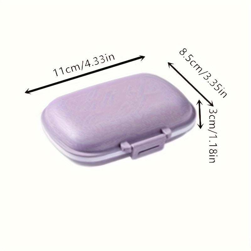 Portable 8-Compartment Medicine Box MoistureProof Travel Organizer