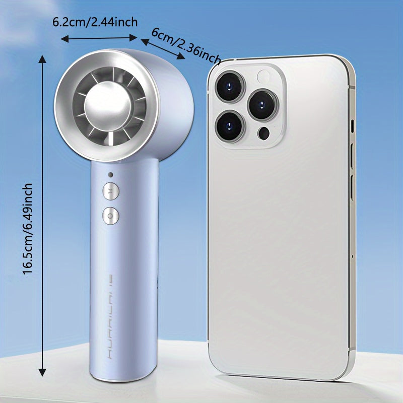 Portable Handheld Mini Plastic Fan with Adjustable Speed for Travel and Outdoor Use