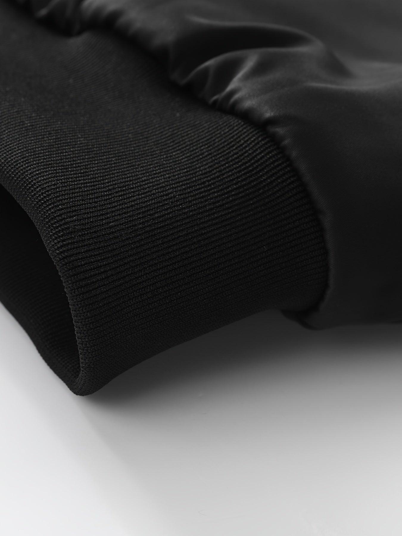 Men's Plus Size Bomber Jacket Solid Color Polyester Preppy Baseball Collar Zipper Regular Fit