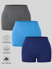 Women's Seamless Boxer Briefs Polyester Blend Breathable All-Season