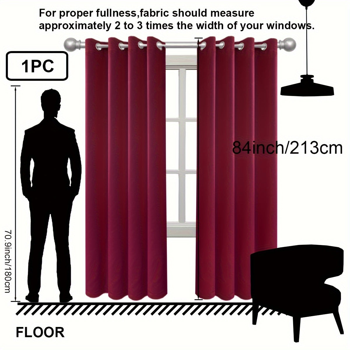 Insulation Blackout Circle Curtains for Bedrooms and Living Rooms Noise Blocker