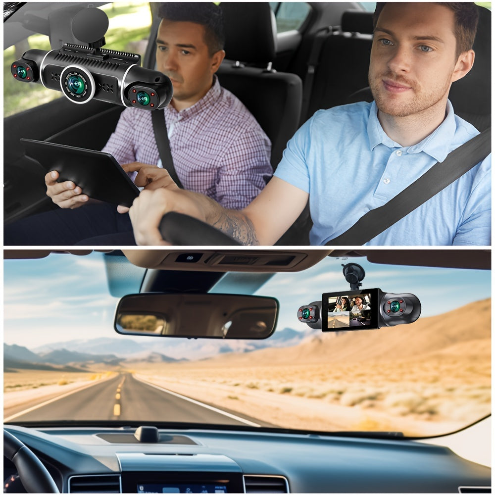 Wireless 4-Channel GPS Dash Cam with 24-Hour Parking Mode and 360° Recording