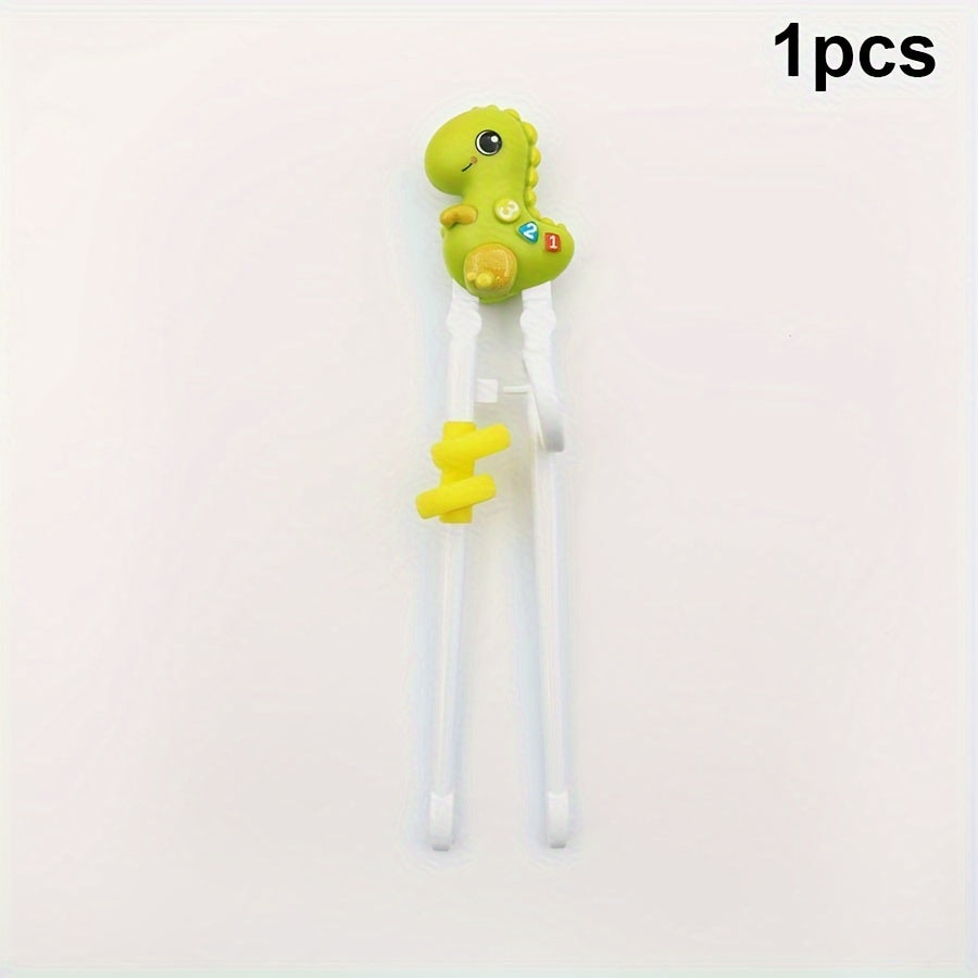 Dinosaur-Shaped Reusable Training Chopsticks for Beginners Ages 3+ in Multiple Colors