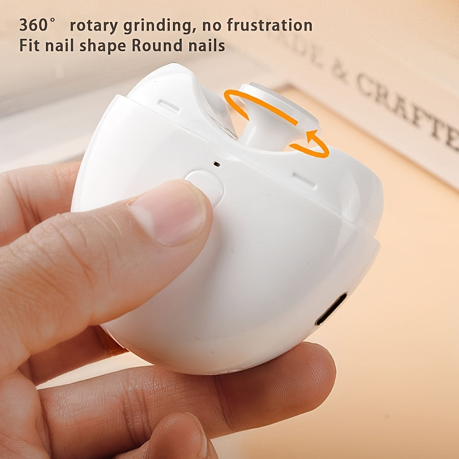 Rechargeable Electric Nail File with Lithium Battery 360° Polishing Shaping Manicure Tool