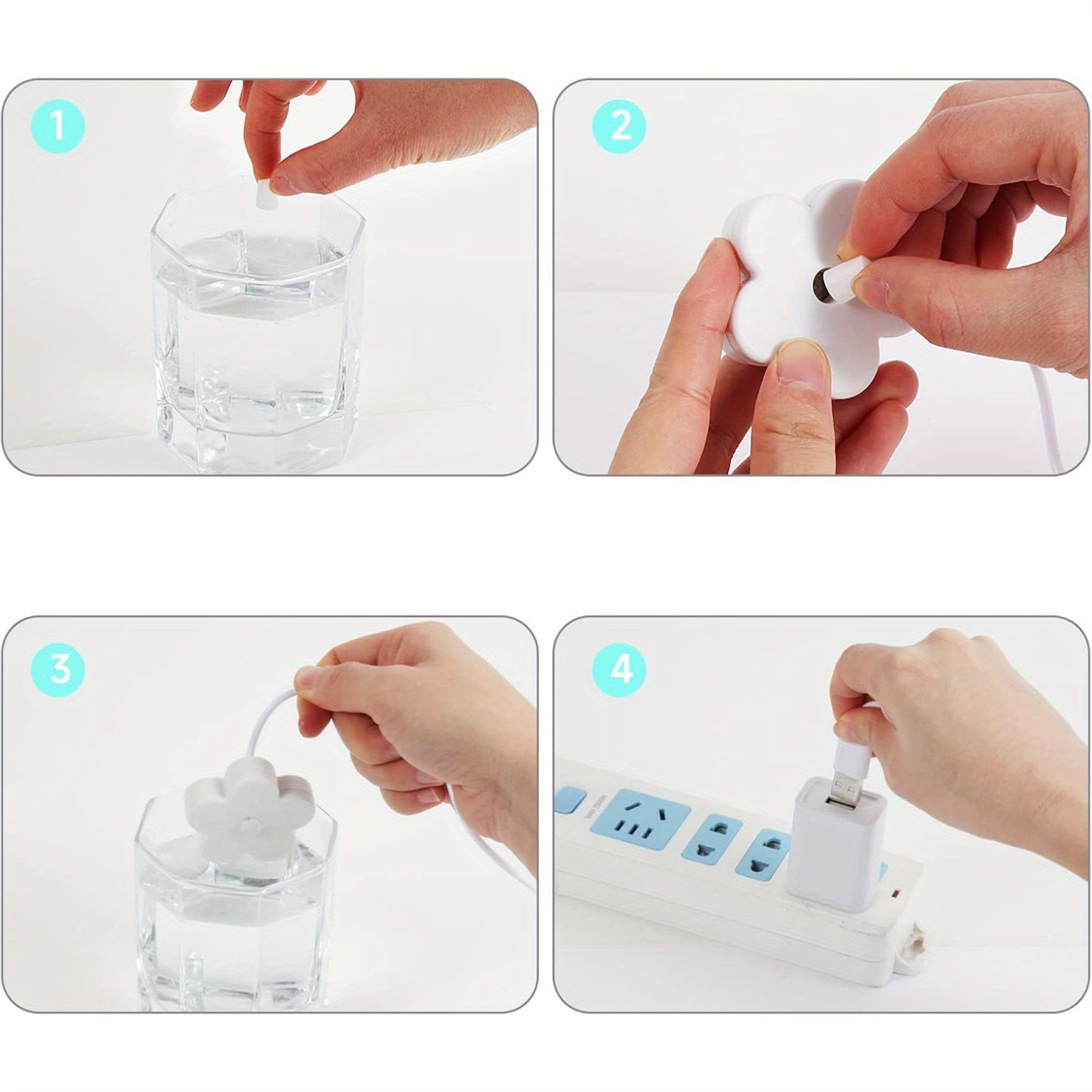 Mini Portable Travel Humidifier 3pcs USB Desktop for Office Bedroom