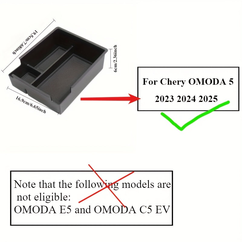 Car Center Console Armrest Storage Box ABS Organizer for OMODA 5