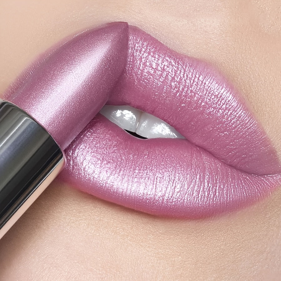 Фиолетовая глиттерная помада для губ водостойкая, стойкая, подходит для всех типов кожи