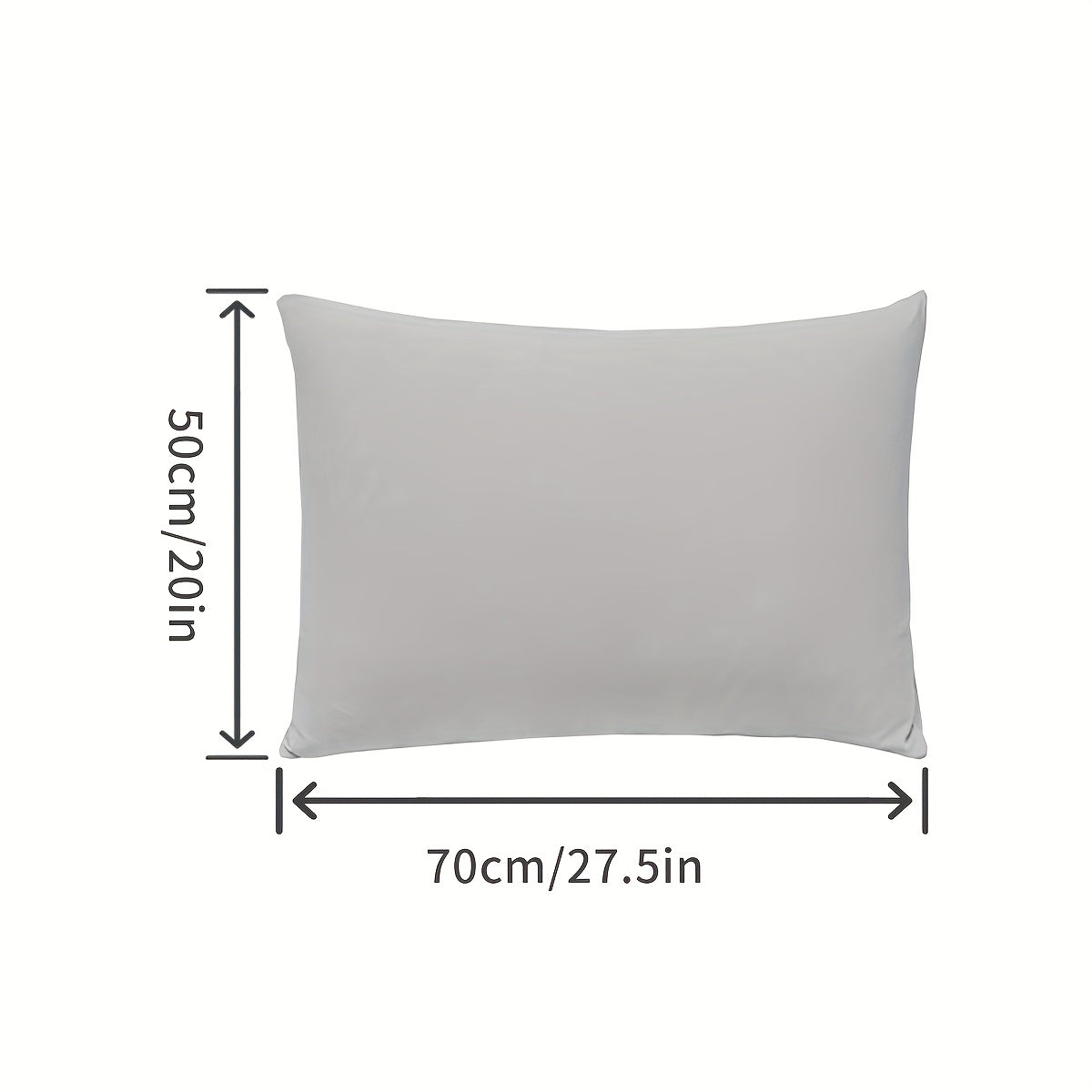 Gray Waterproof Knit Pillowcase Soft Breathable Stain-Resistant Machine Washable