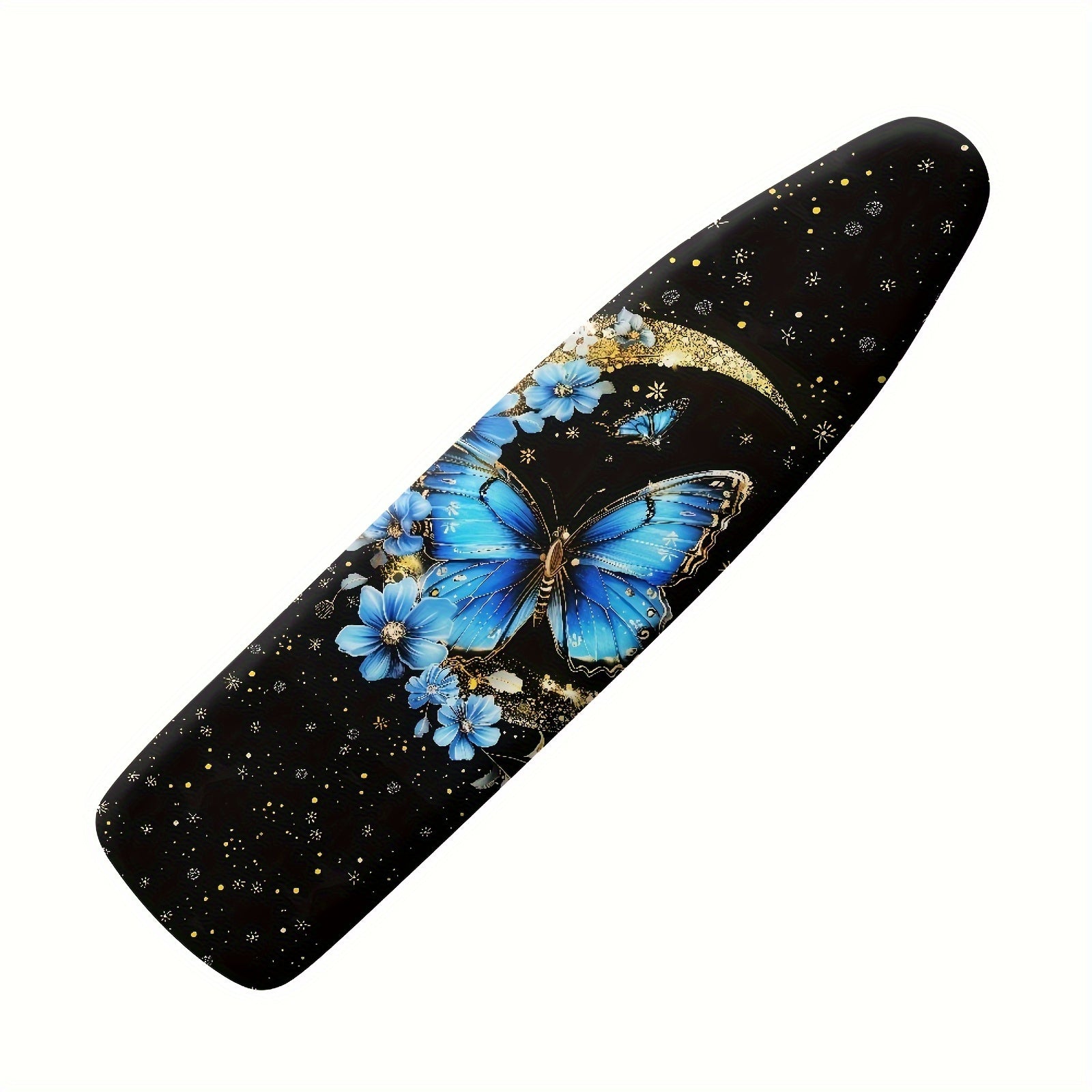 Elastic Edge Ironing Board Cover with Moonlight Blue Butterfly Print and Stretch Fabric