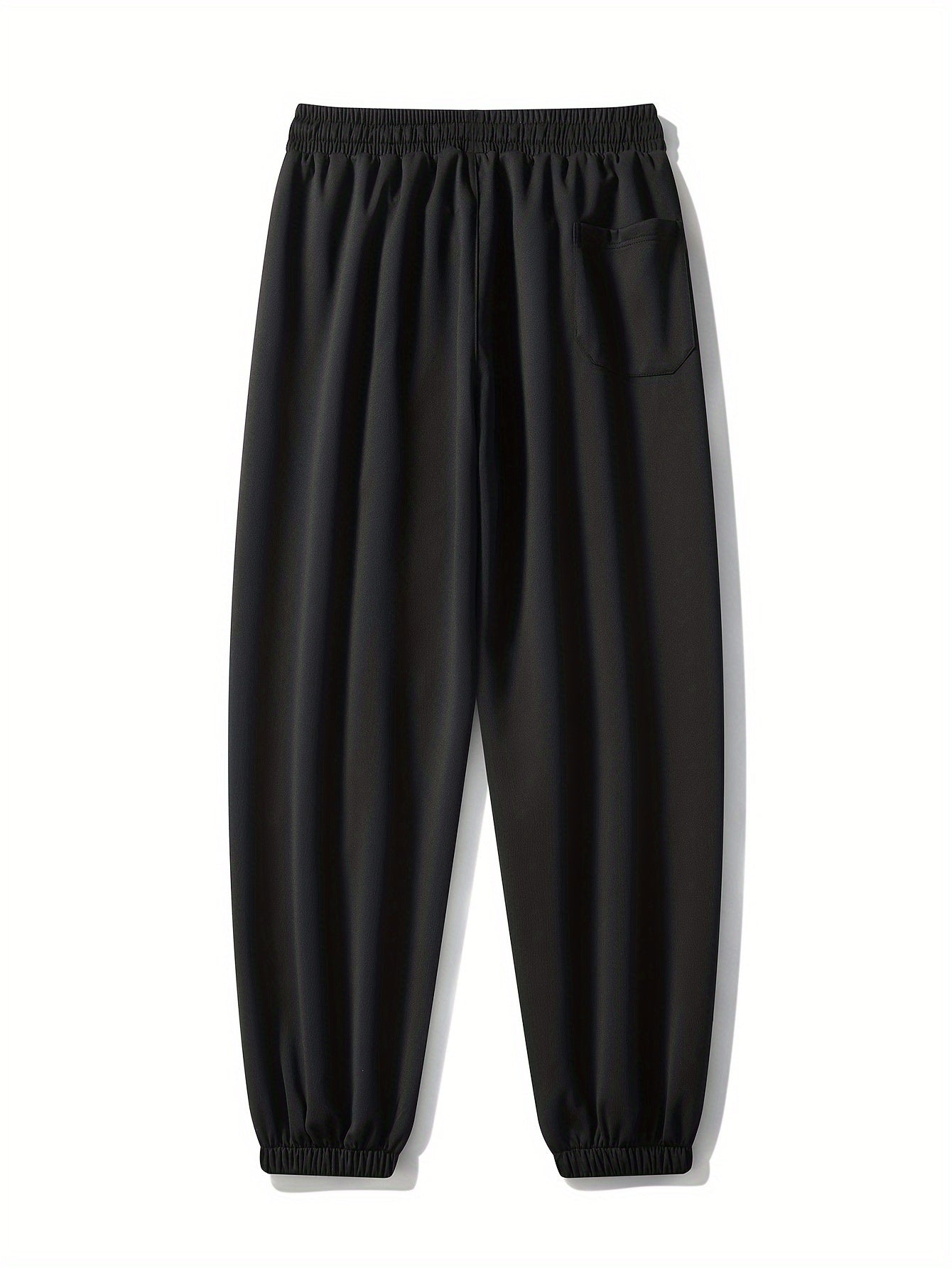 Мужские джоггеры большого размера однотонного цвета с эластичным поясом и шнурком для всех сезонов