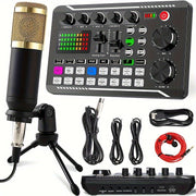 All-in-One Podcasting Kit with Condenser Microphone and Mixer for Studio Recording Voice Overs Streaming