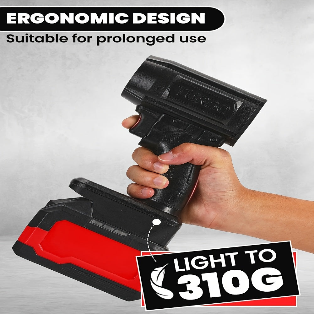 Soplador de aire portátil sin cable de 1300G, plástico ABS, alimentado por batería para tareas al aire libre