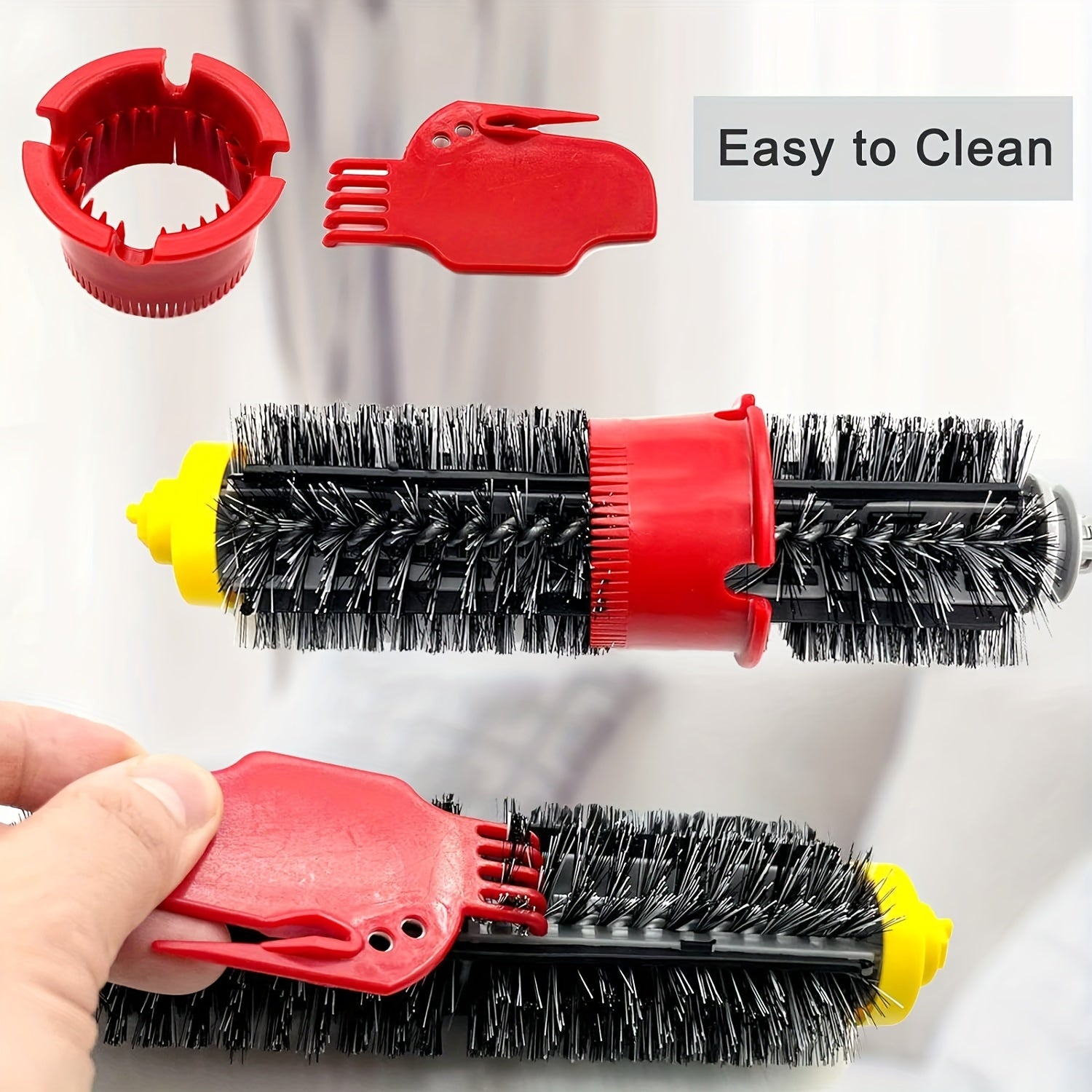Robot Vacuum Cleaner Replacement Parts for 600 and 500 Series, 4 Pack with Bristles and Brushes