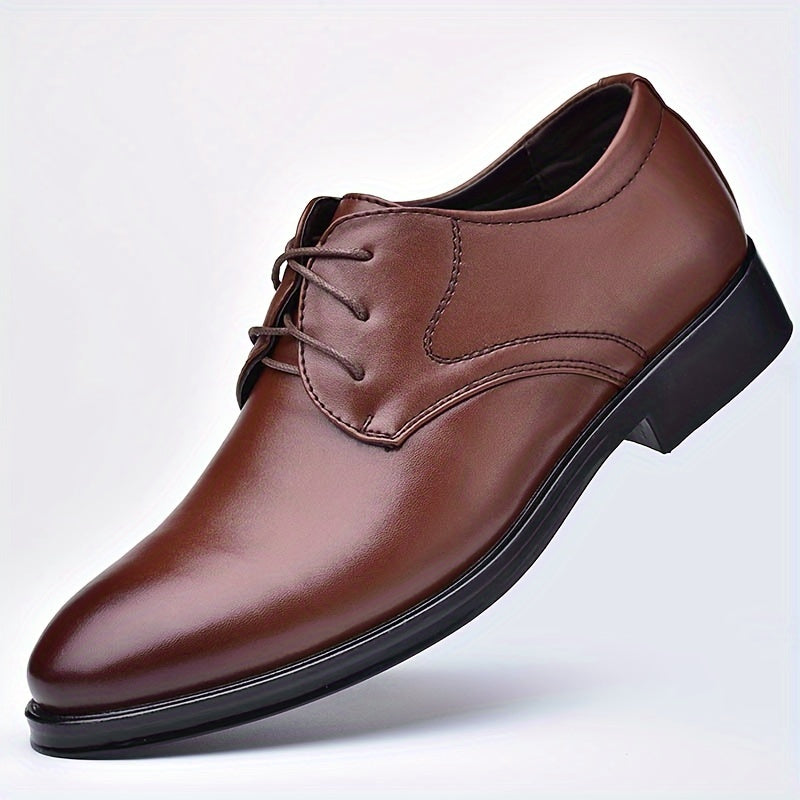 Men's Formal Shoes Leather Lace-Up Business Shoes for Weddings Parties Office