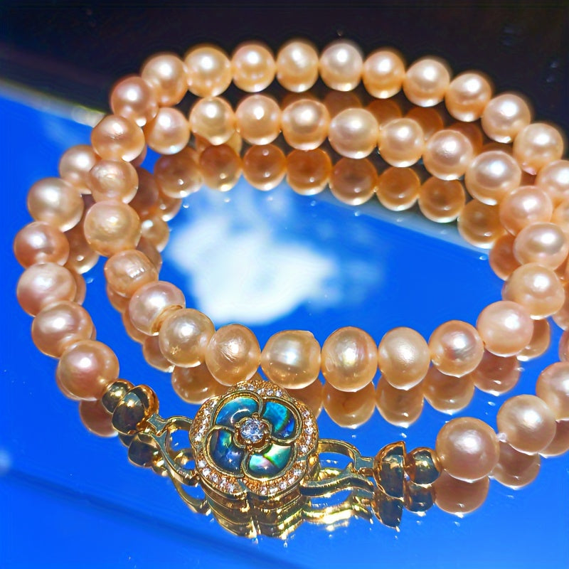 Pearl and Shell Flower Necklace for Women Elegant Jewelry for Celebrations