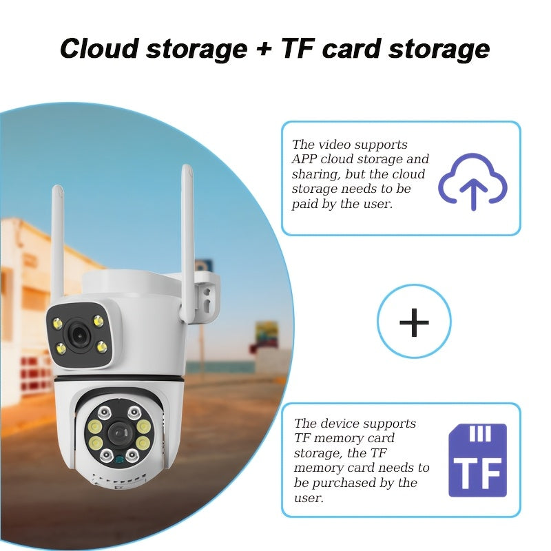 1080P HD, USB quvvat, ikki tomonlama audio, harakat haqida ogohlantirishlar, bulutda saqlash mosligi, tungi ko'rish va bir nechta senariylar bo'yicha keng qo'llanilishi bilan ikki linzali ichki/tashqi bolalar xavfsizlik kamerasi tizimi.