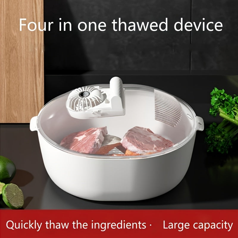 4-in-1 Oshxona oziq-ovqat muzlatish va saqlash mashinasi Sabzavotlarni yuvish savati Uy muzlatgichi Oshxona yuvish savati