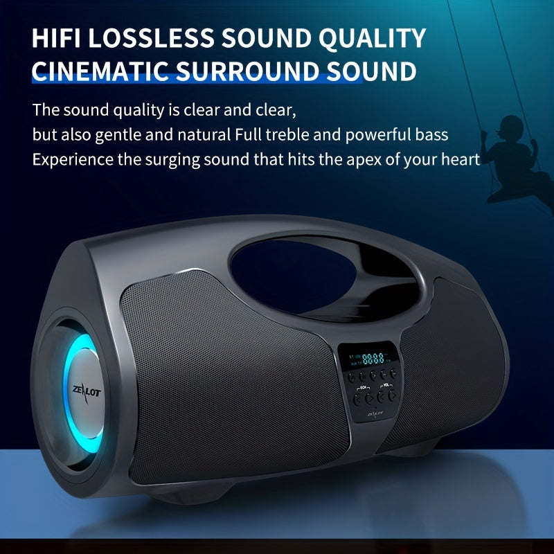 Wireless Bluetooth Speakers 40W with Microphone 7200mAh Battery 16H Playtime Stereo Bass