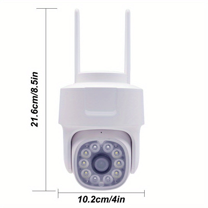 1080P HD Wireless Security Camera with Panoramic PTZ Night Vision Two-Way Audio Waterproof Motion Detection