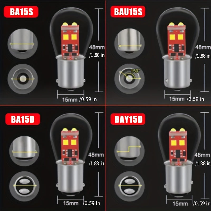 Car Indicator Lights 2 Pack 1156 1157 LED Brake Backup Bulbs Amazon