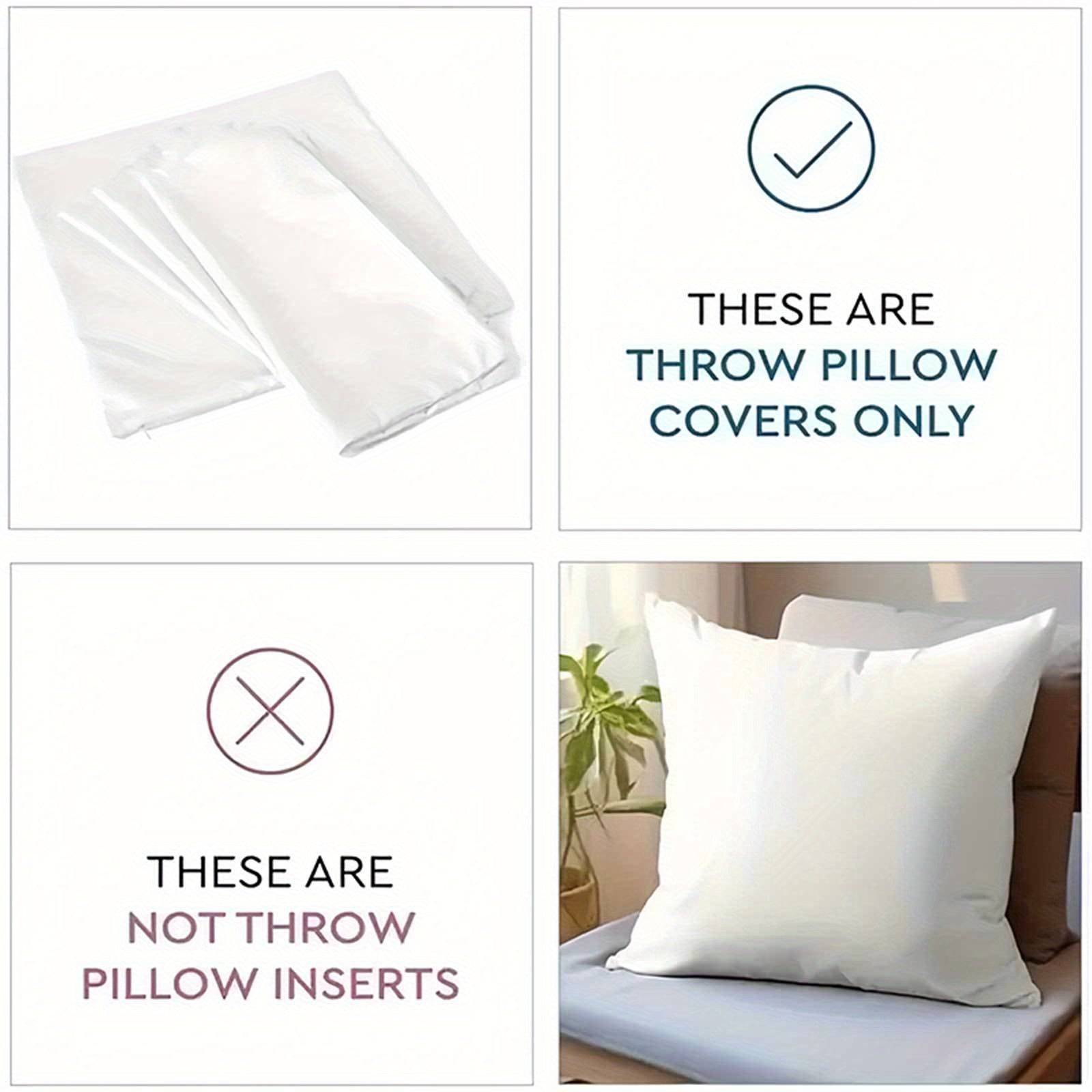 Set of 4 Red Floral Throw Pillow Covers with Zipper Closure Machine Washable for Sofa Bed Patio