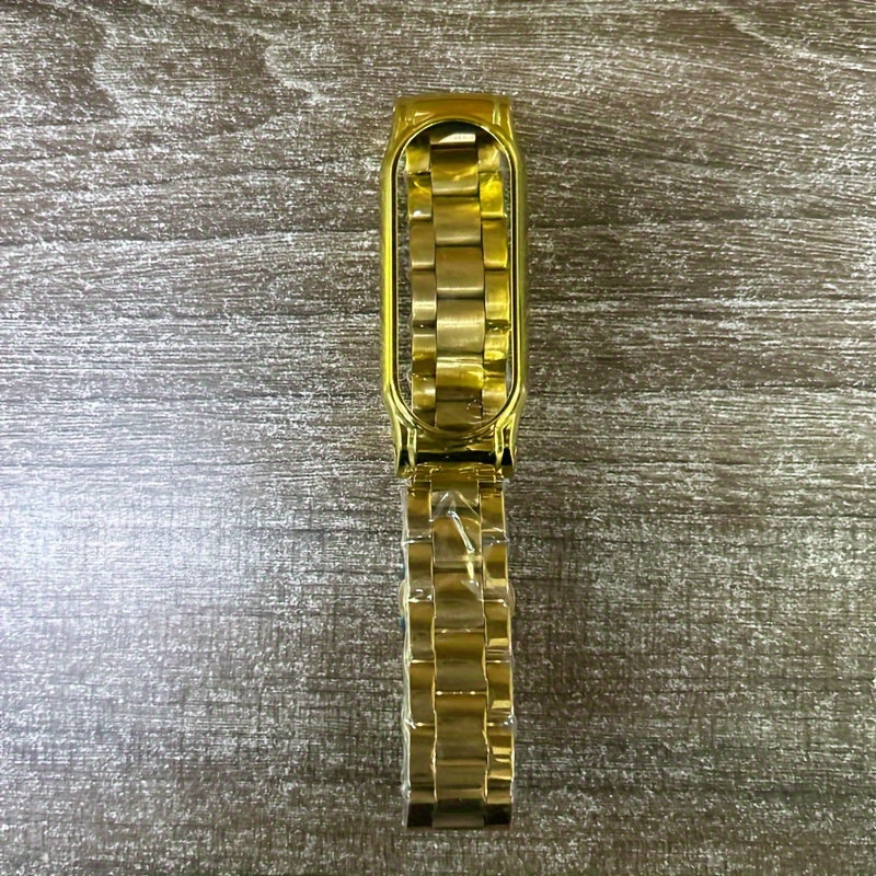 Stainless Steel Mesh Smartwatch Strap Compatible with Xiaomi Mi Band 8 and Earlier Generations