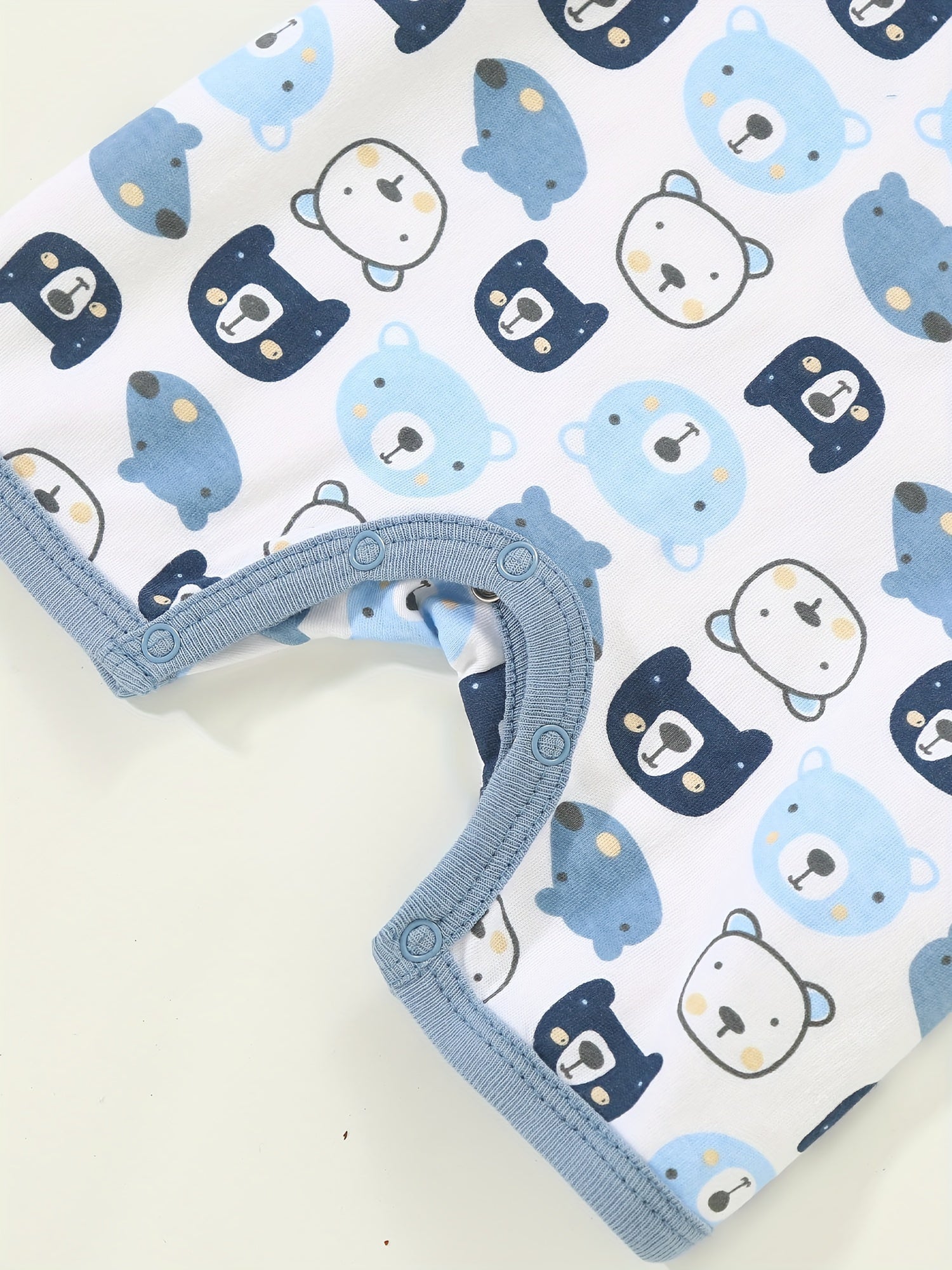 Newborn Baby Boys Bodysuits 3-Pack Animal Bear Print Cotton All-Season