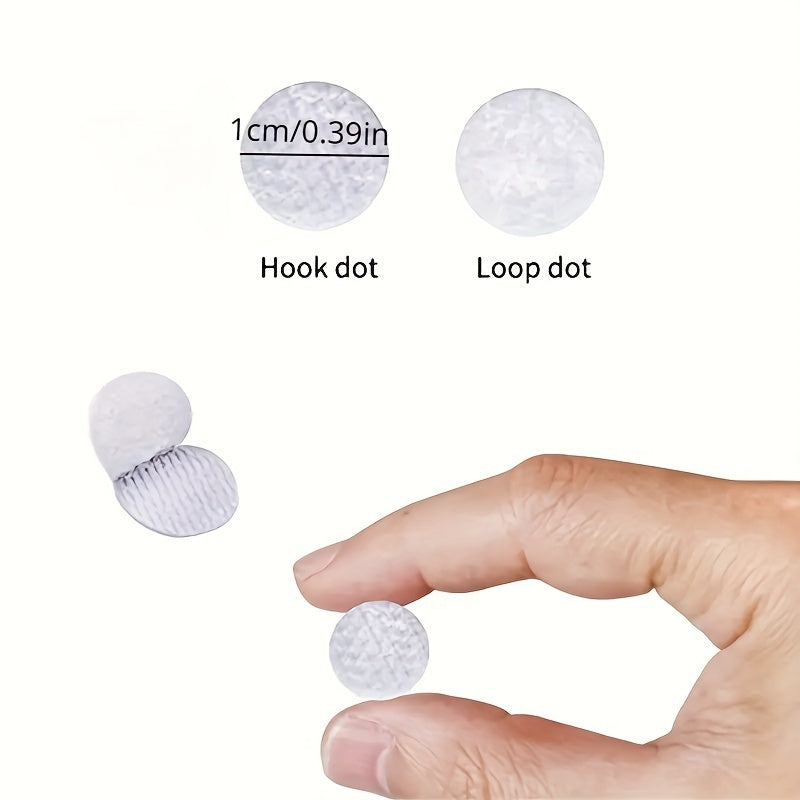 Self-Adhesive Hook and Loop Dots White Nylon 0.99 cm Pack of 400