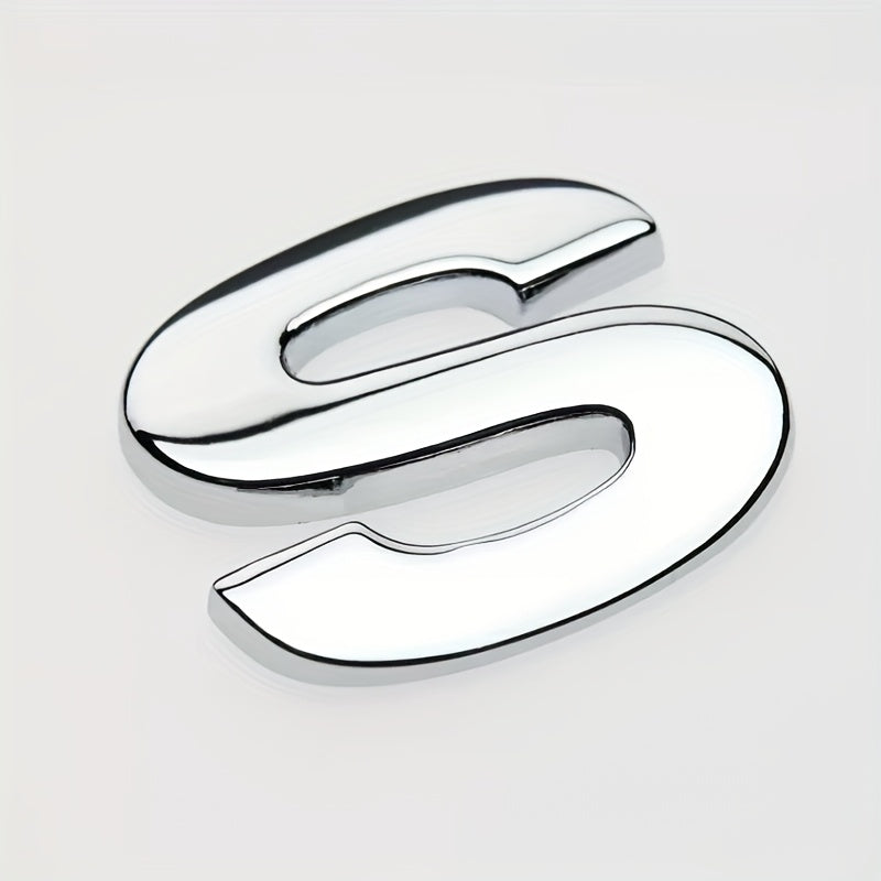 Car 3D Letter Car Stickers Metal Car Body Word Mark Silver Tail Mark