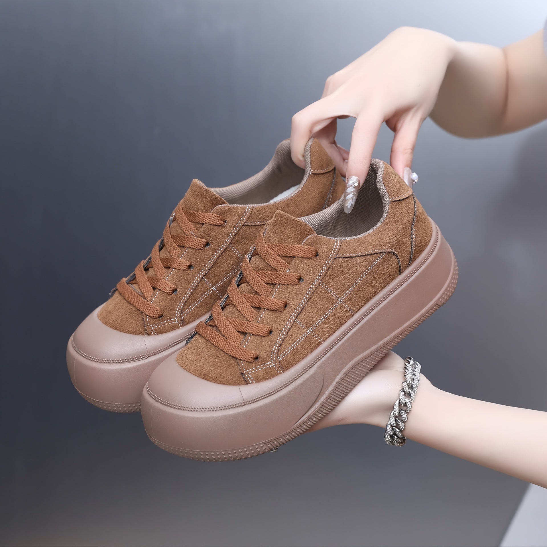 Women's Casual Canvas Platform Shoes Thick Sole Retro Versatile Shoes
