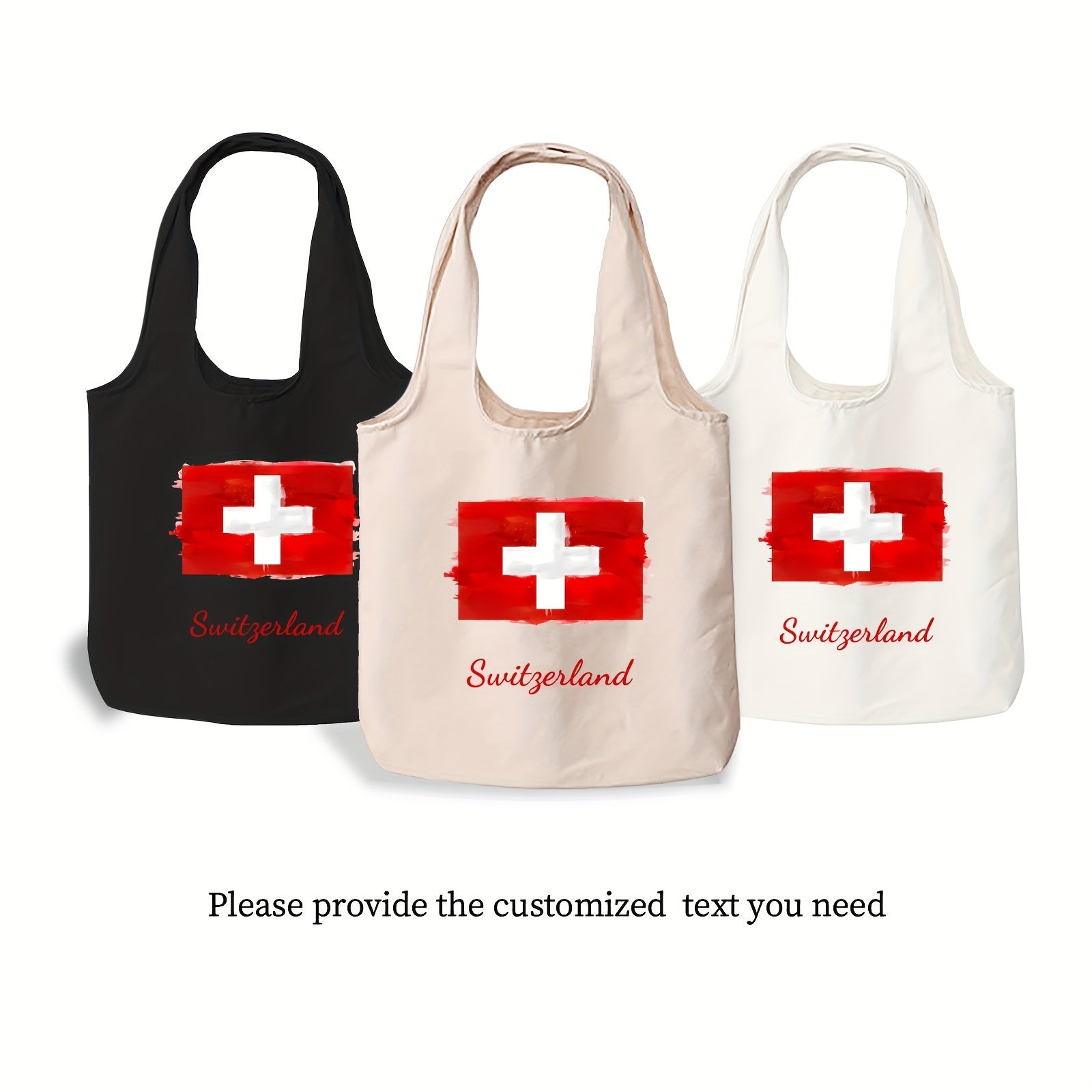 Durable Canvas Tote Bag with Double-Sided Print for Daily Use