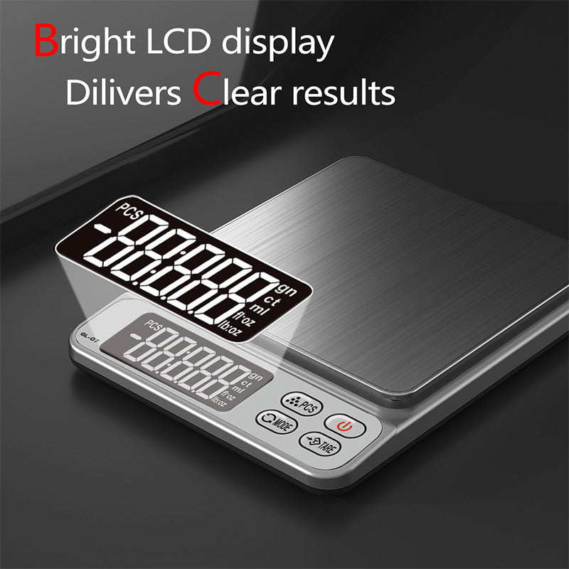Digital Jewelry Scale 3kg 0.1g Portable LCD Weighing Tool