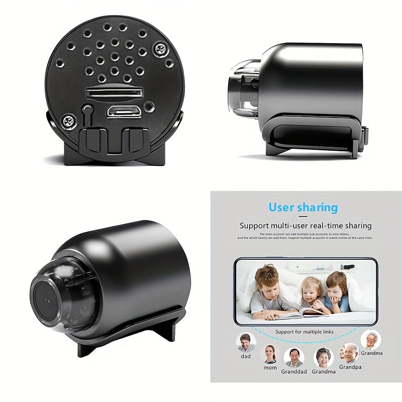 Wireless Mini Camera with Magnetic Mount 480p Video Motion Detection USB Powered Home Security