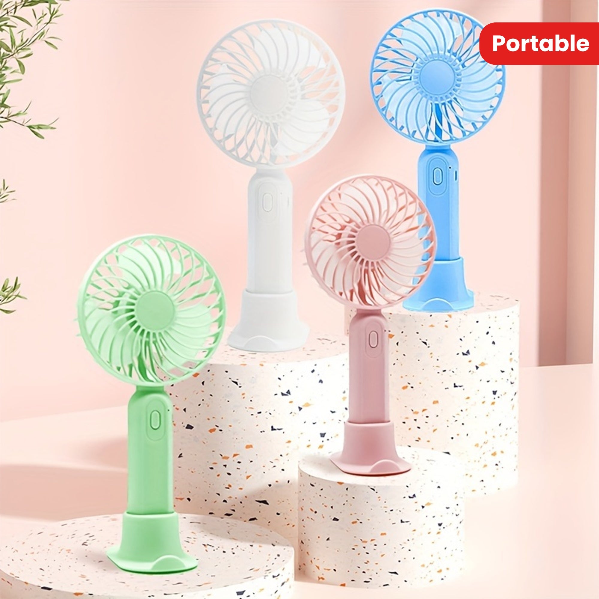 Mini USB Rechargeable Handheld Fan Portable Personal Cooling Device 9.06 Inches