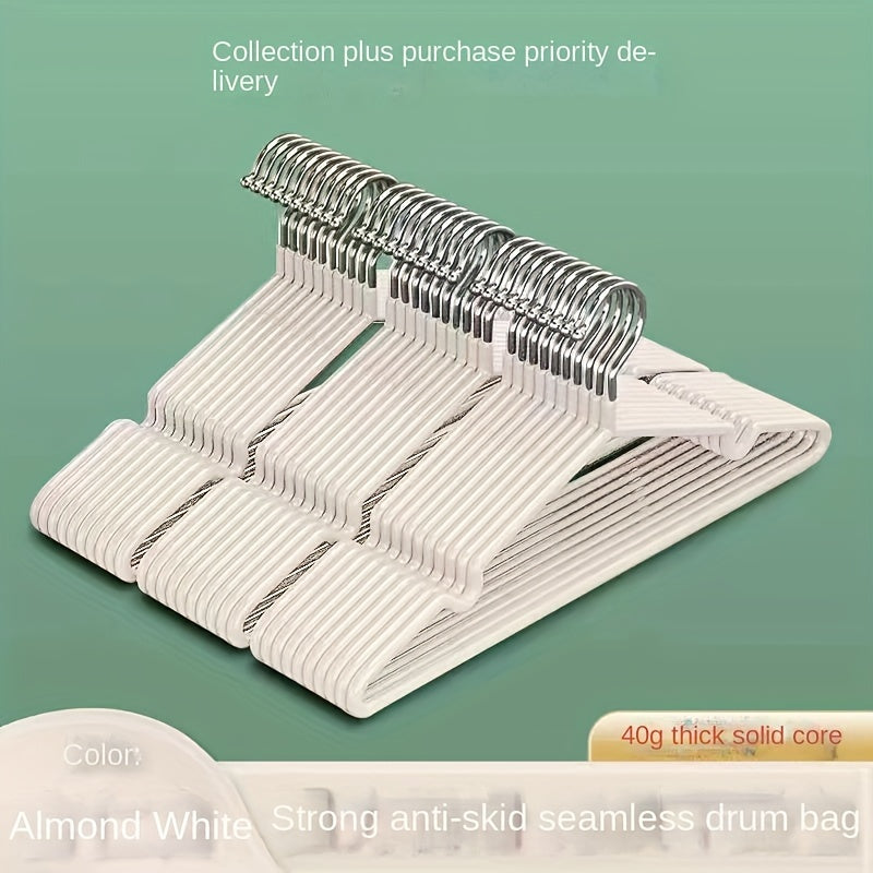 10 o 20 piezas de perchas antideslizantes para ropa, resistentes, sin marcas, para abrigos, ideales para dormitorio, baño y armario