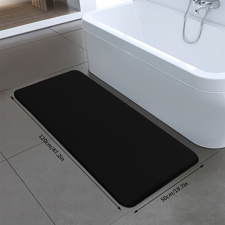 Alfombra de baño de esponja de alta densidad 39.88x59.94cm Antideslizante Suave Blanca Absorbente