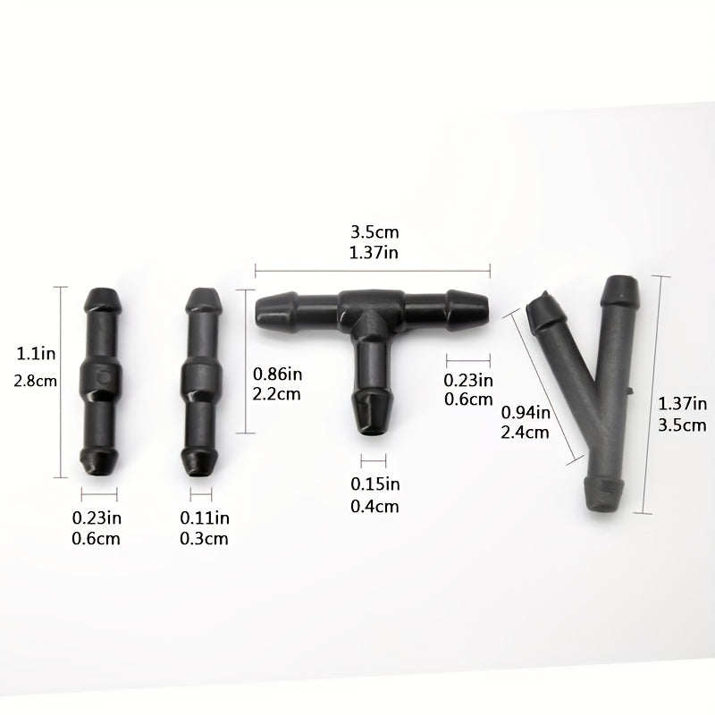 Boquilla y manguera de limpiaparabrisas universal para coche, ajustable, rociado de agua en 4 direcciones